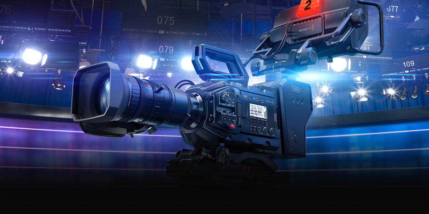 Blackmagic Design URSA Broadcast G2 Camera w/Fujinon XA20sx8.5BERM-K3 ENG  Lens CINEURSAMWC6KG2