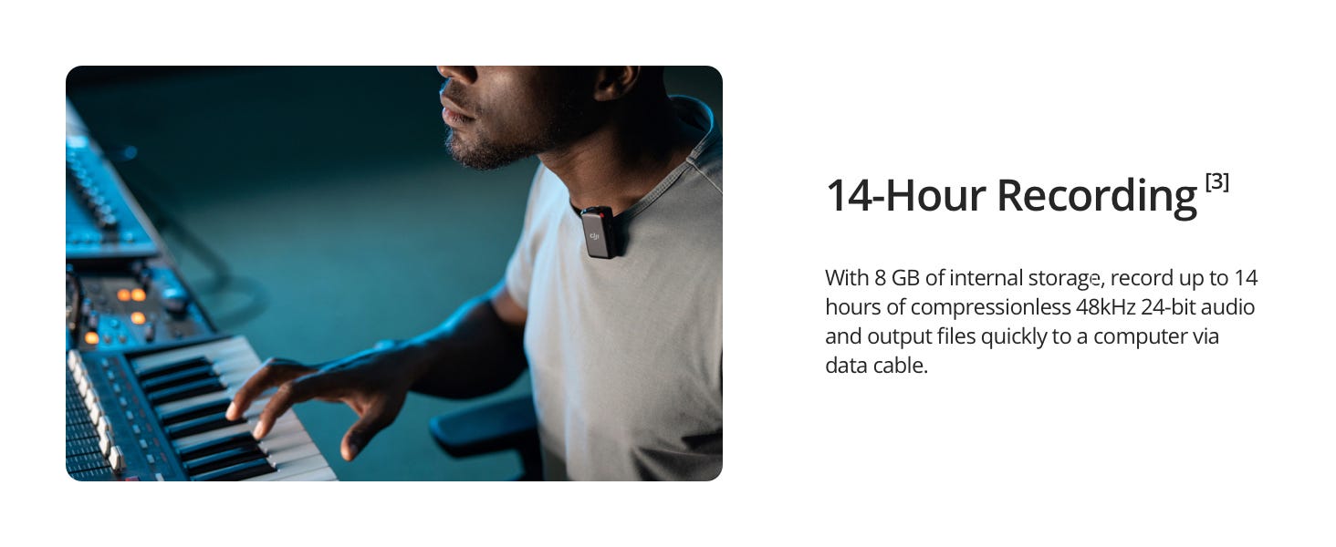 DJI Mic 2.4GHz Compact Digital Wireless Microphone System