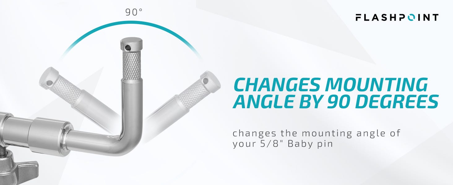 Flashpoint Baby Pin Right Angle Adapter