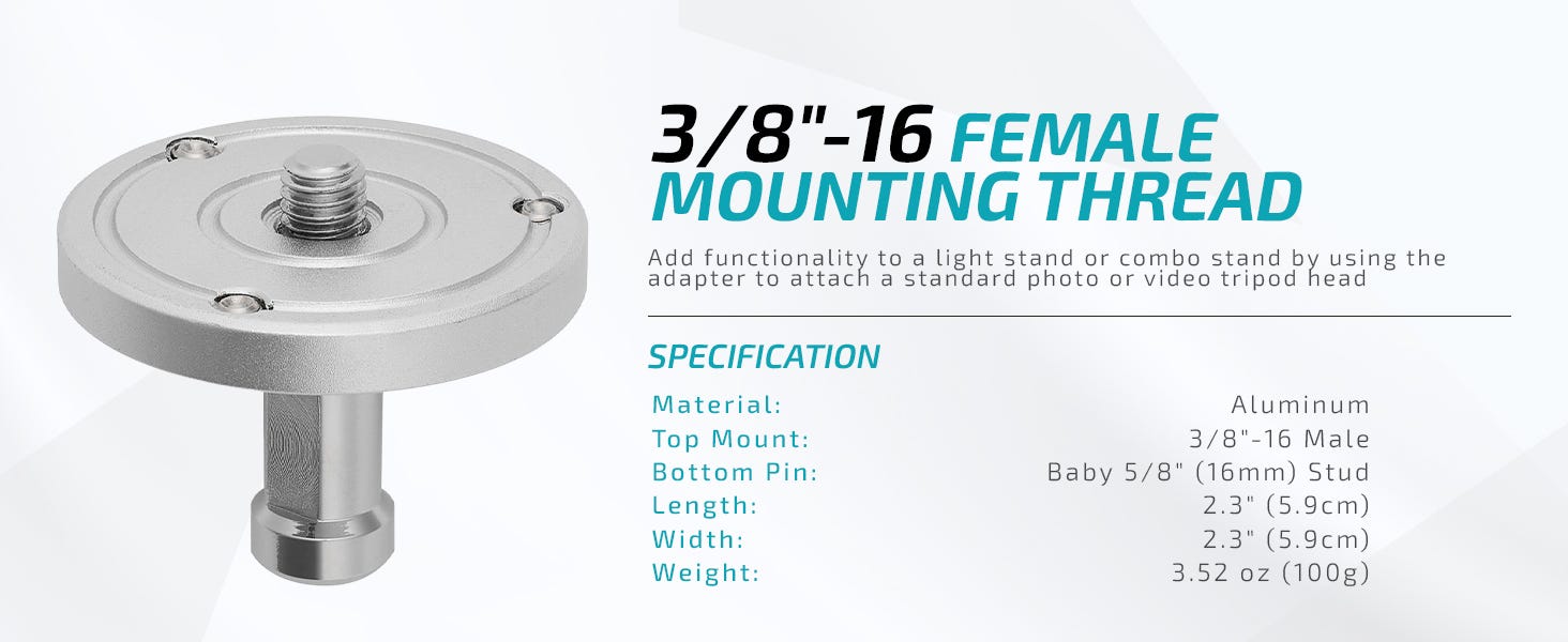 Flashpoint Baby Ball Head Adapter