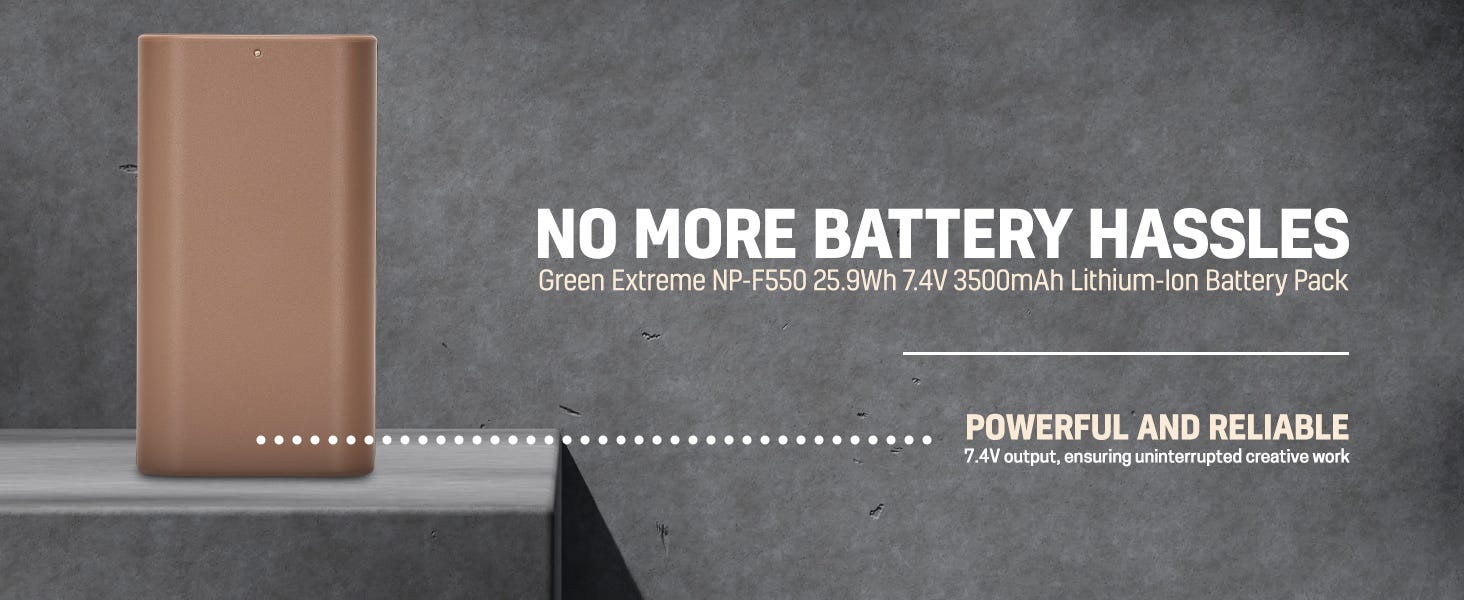 NP-F550 25.9Wh 7.4V 3500mAh Lithium-Ion Battery Pack with USB-C Port     