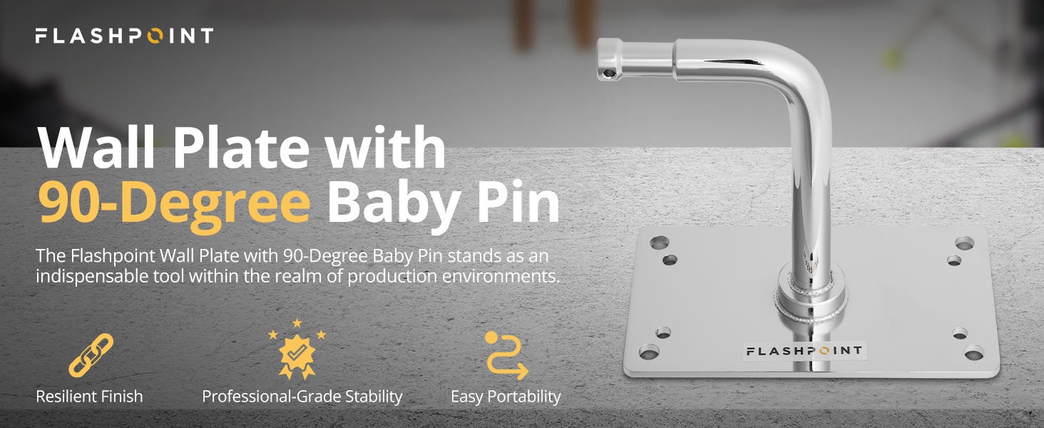 Wall Plate with 90-Degree Baby Pin     