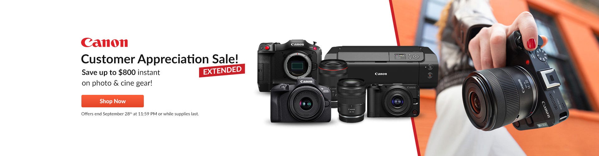 Canon Customer sale