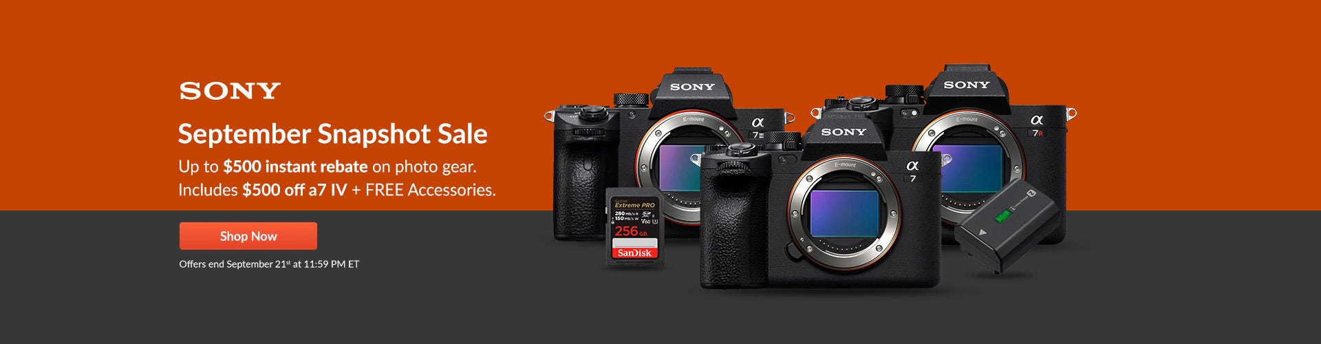 Sony Sept Rebates - Ends Sept 21
