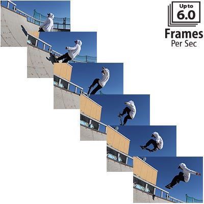 High-speed Continuous Shooting at up to 6.0 fps