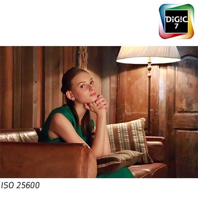 DIGIC 7 Image Processor, ISO 100–25600