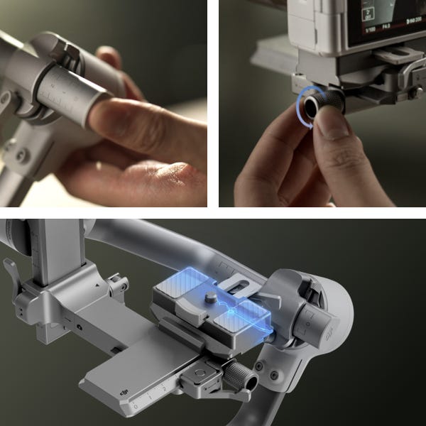 DJI RS 4 Mini has Teflon interlayers to reduce friction for smoother balancing