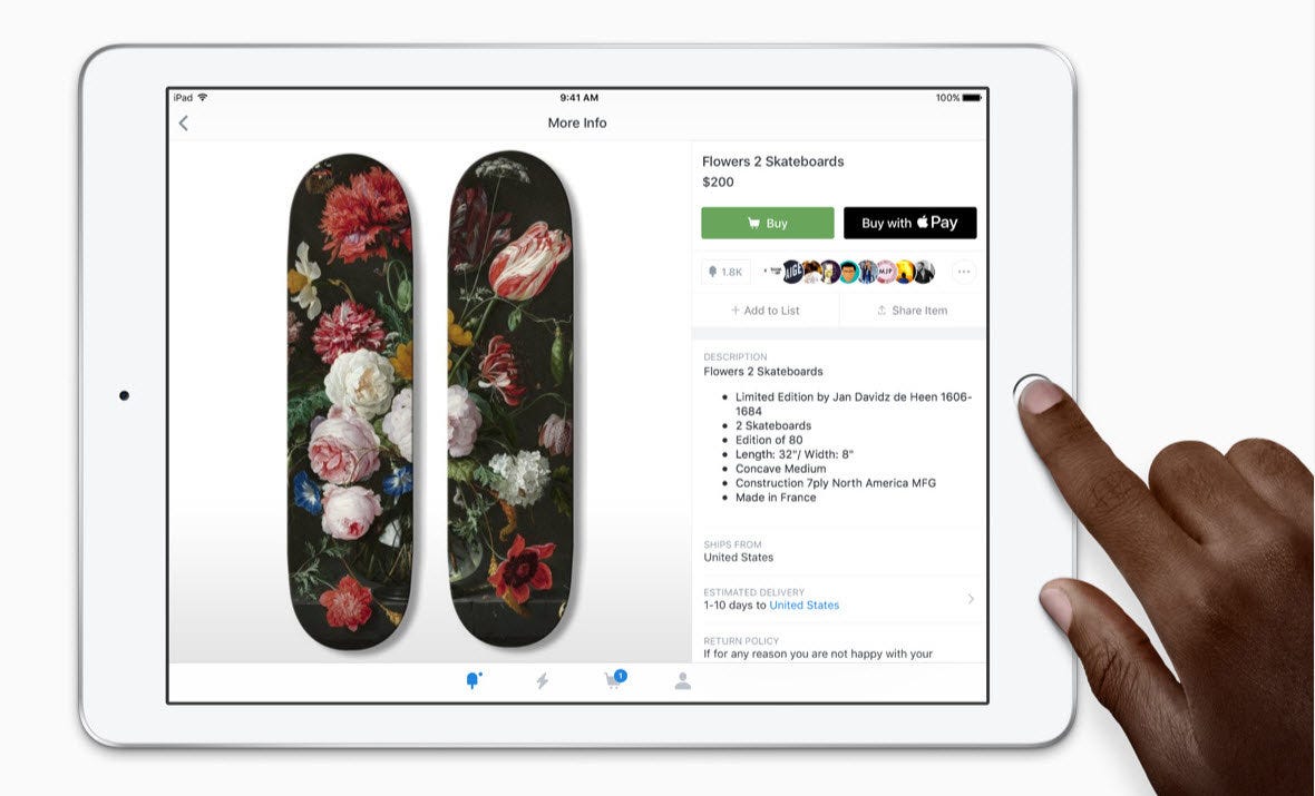 Unlock, sign in, and buy with a touch.