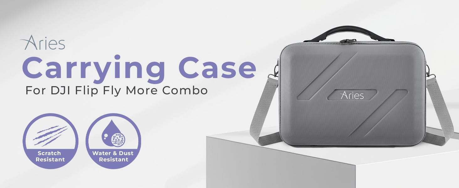 Aries Carrying Case for DJI Flip Fly More Combo, Gray