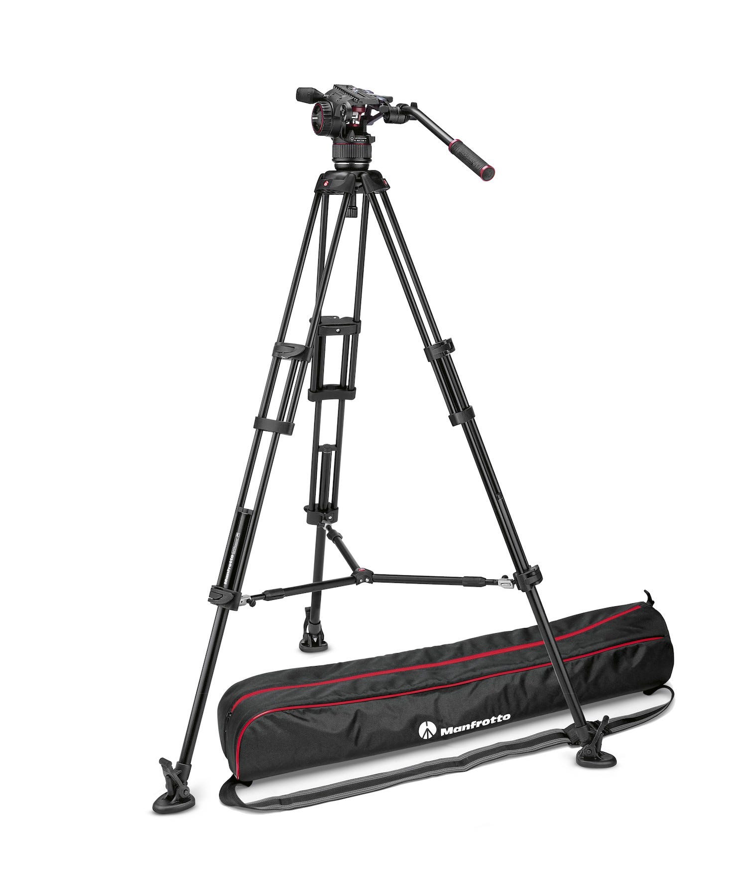 Manfrotto Nitrotech N8 Video Head and 546B Pro Tripod with Mid-Level ...