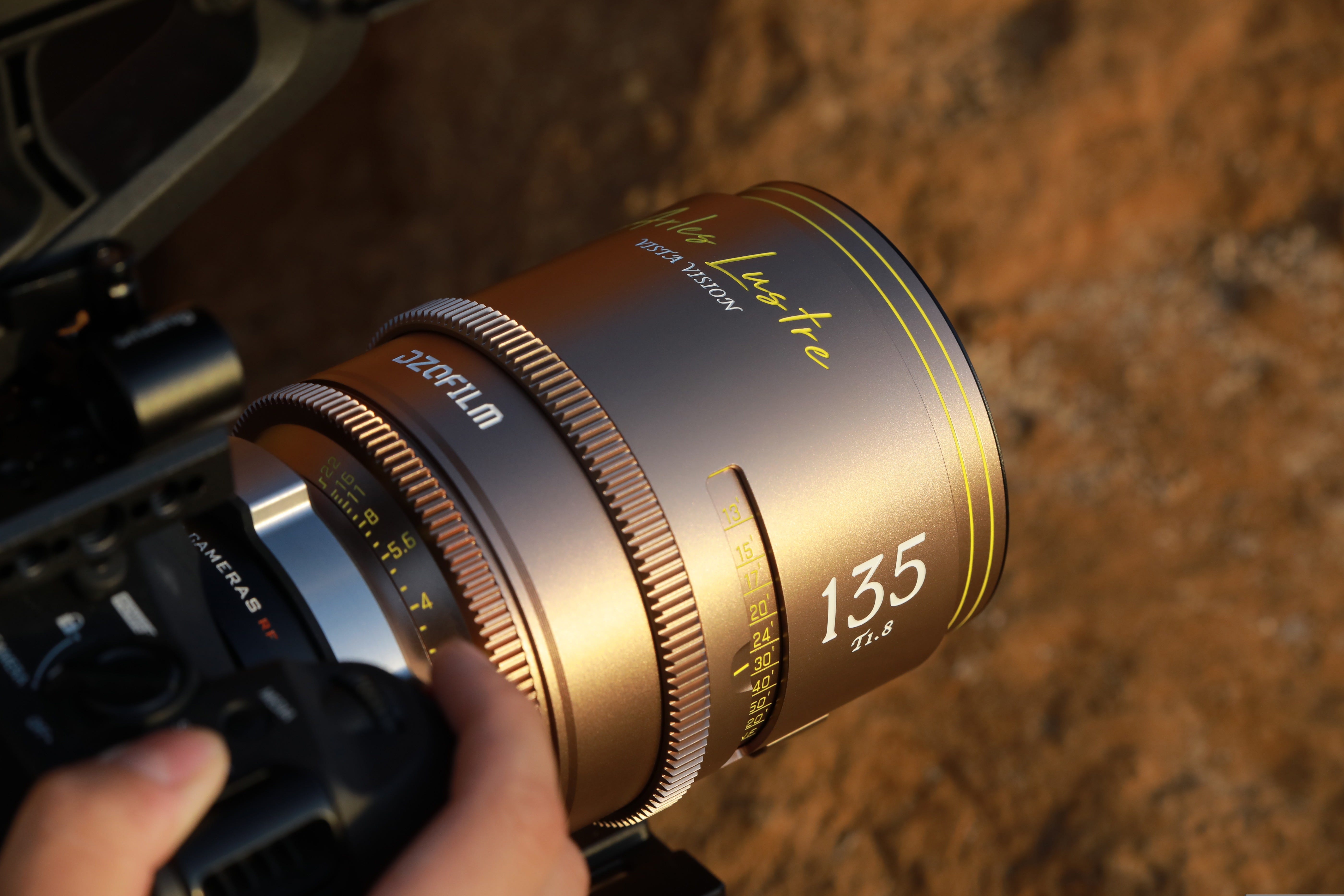 DZOFILM Arles Lustre Cinema Prime Lenses deliver soft, amber-kissed flares and dreamy low-contrast rendering