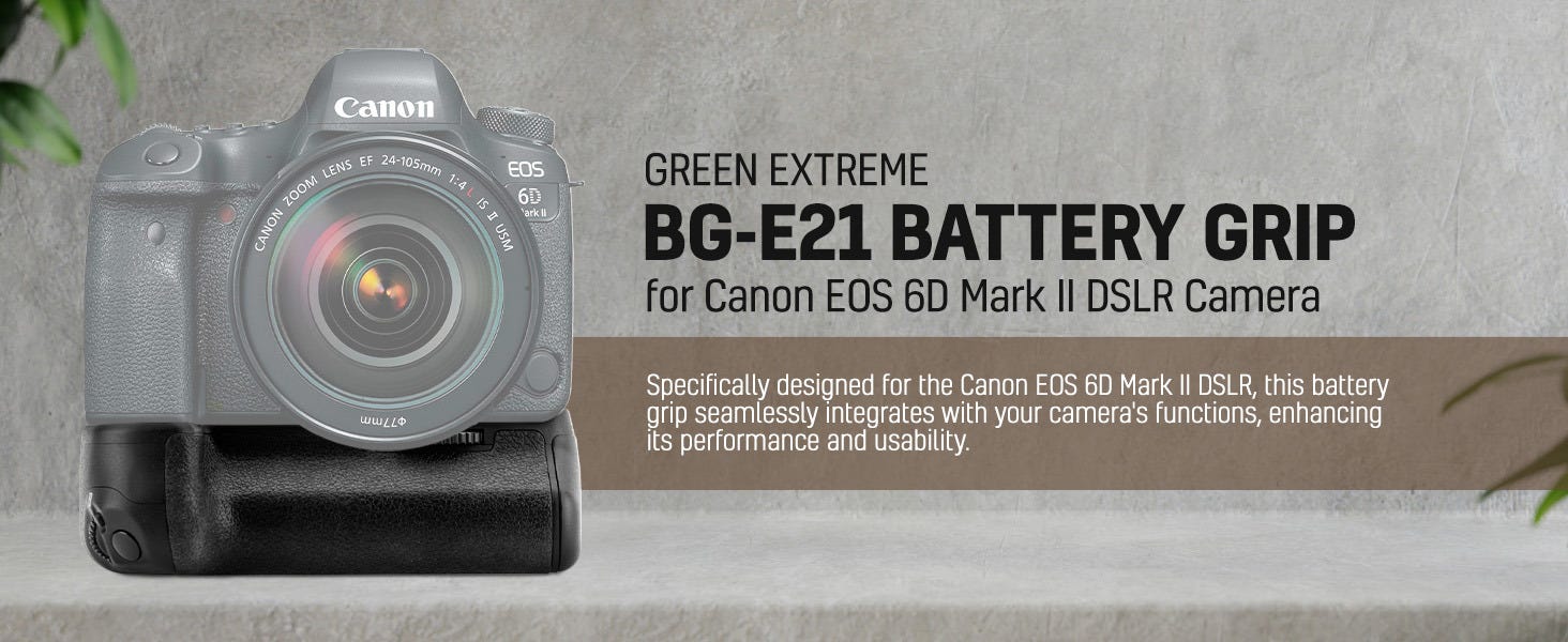 BG-E21 Battery Grip for Canon EOS 6D Mark II DSLR Camera