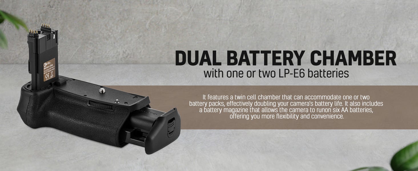 BG-E21 Battery Grip for Canon EOS 6D Mark II DSLR Camera