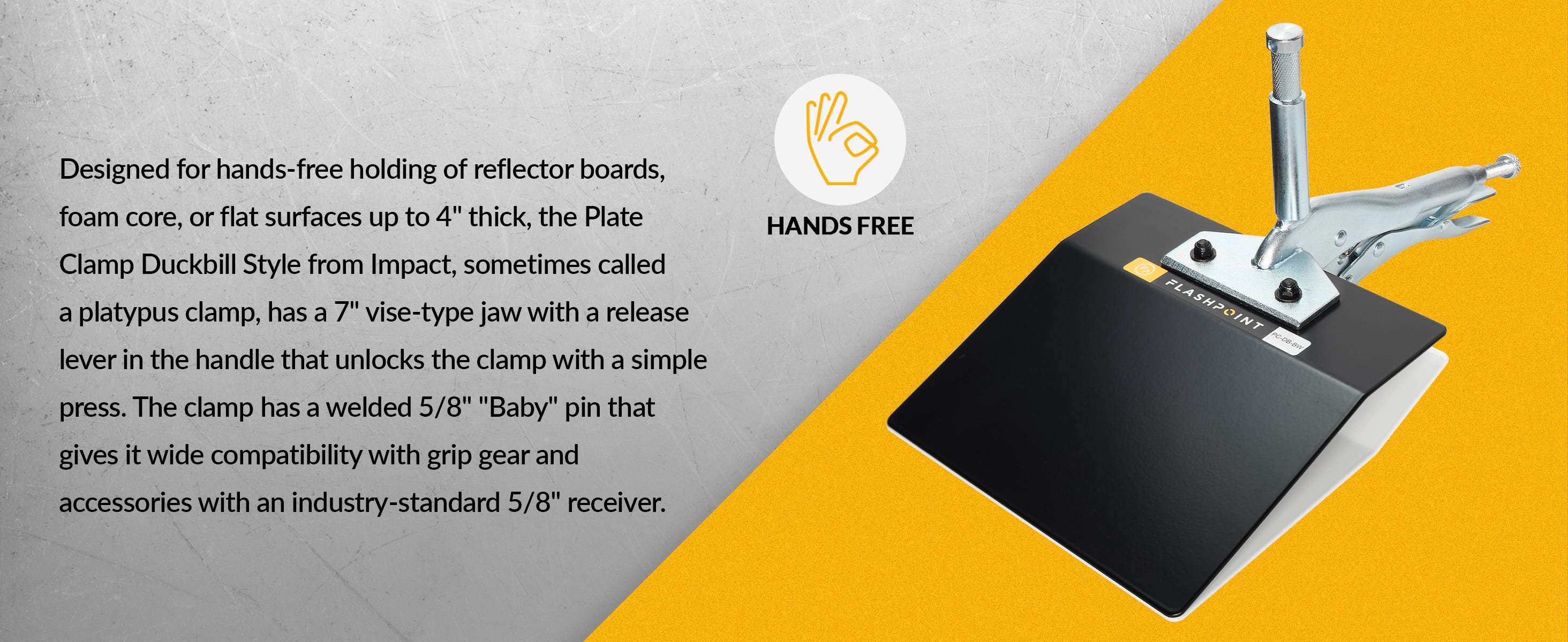 Duckbill Style Plate Clamp