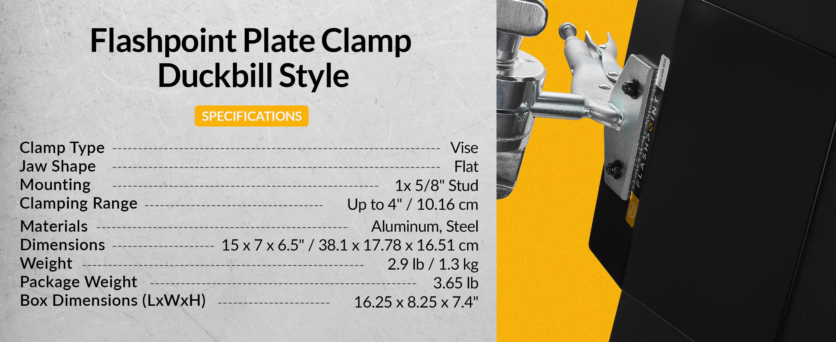 Duckbill Style Plate Clamp