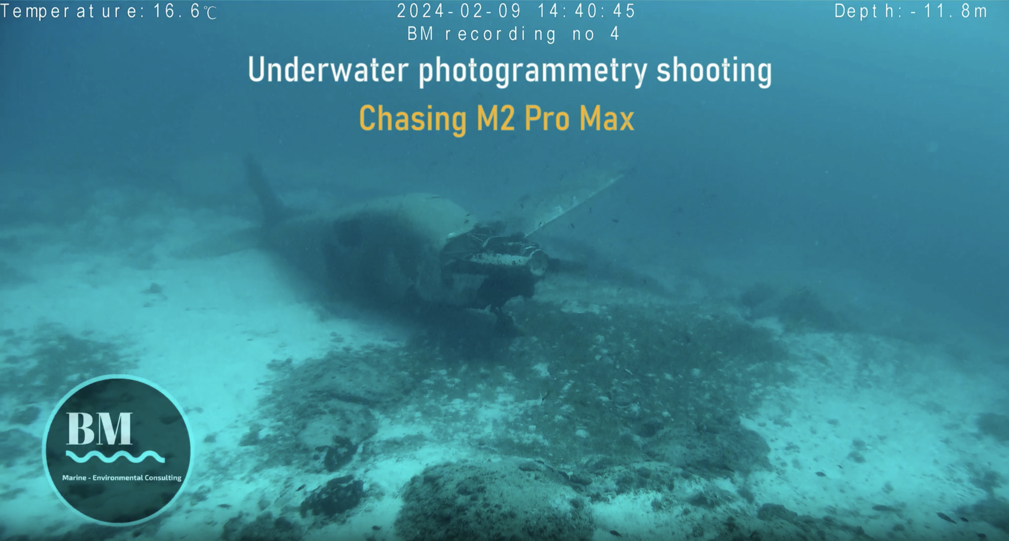 Photogrammetric 3D model of sunken aircraft wreck in Greece