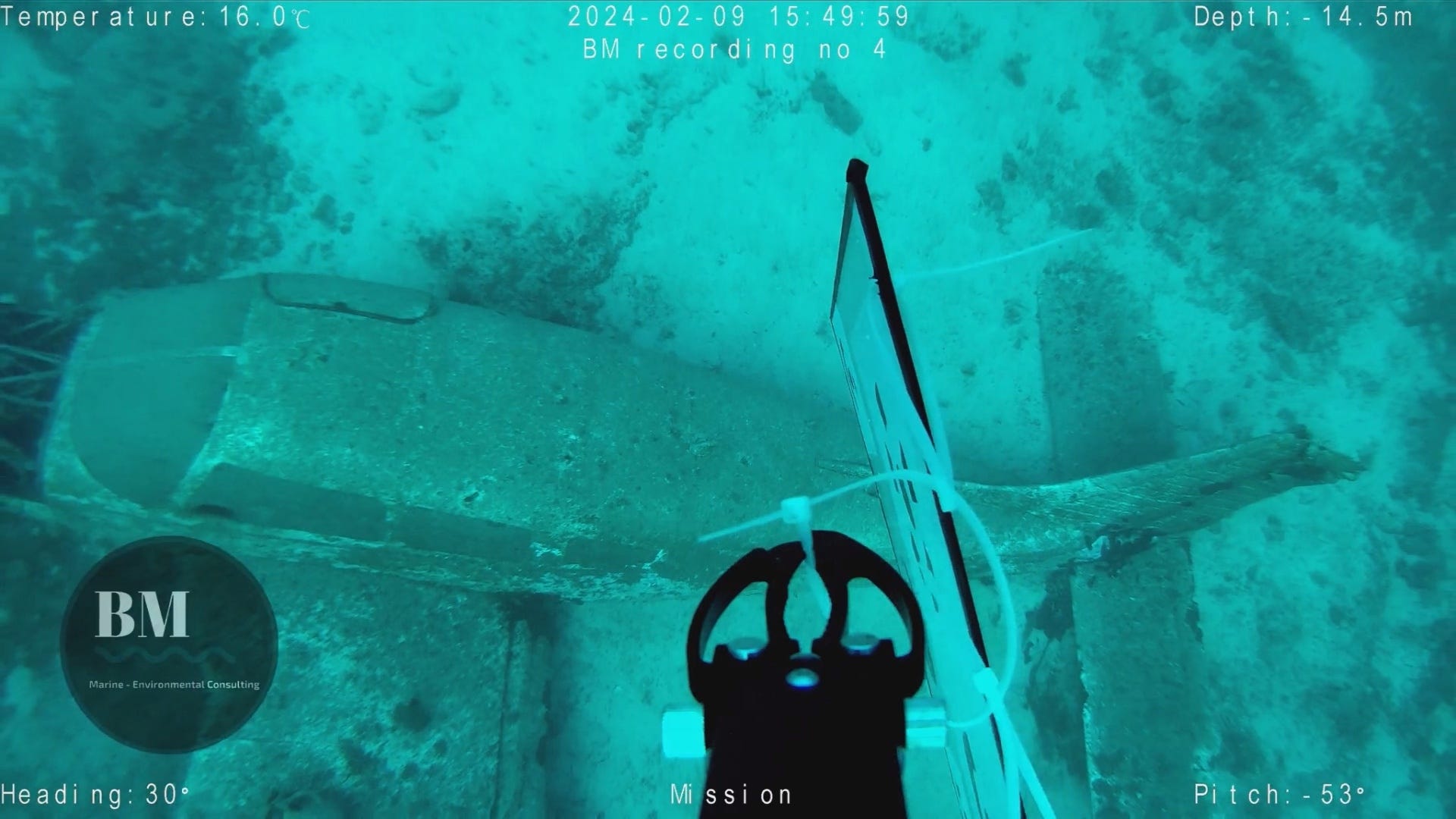 3. Complete recording, retrieve ROV