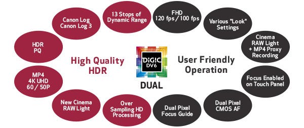 Dual Image Processors: DiG!C DV 6