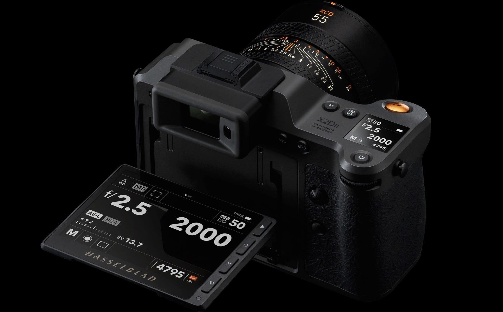 Hasselblad X2D II 100C 3.6-inch OLED Two-Way Tilt Touchscreen