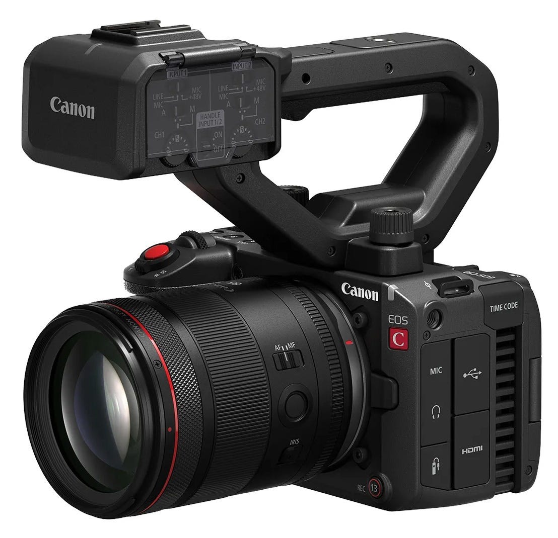 Canon C50 detachable top handle