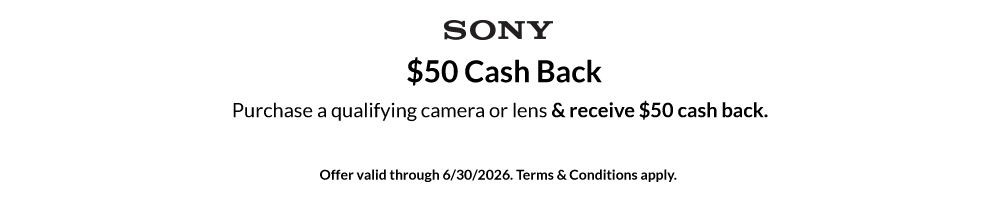 Sony Cashback April 1 - June 3, 2026