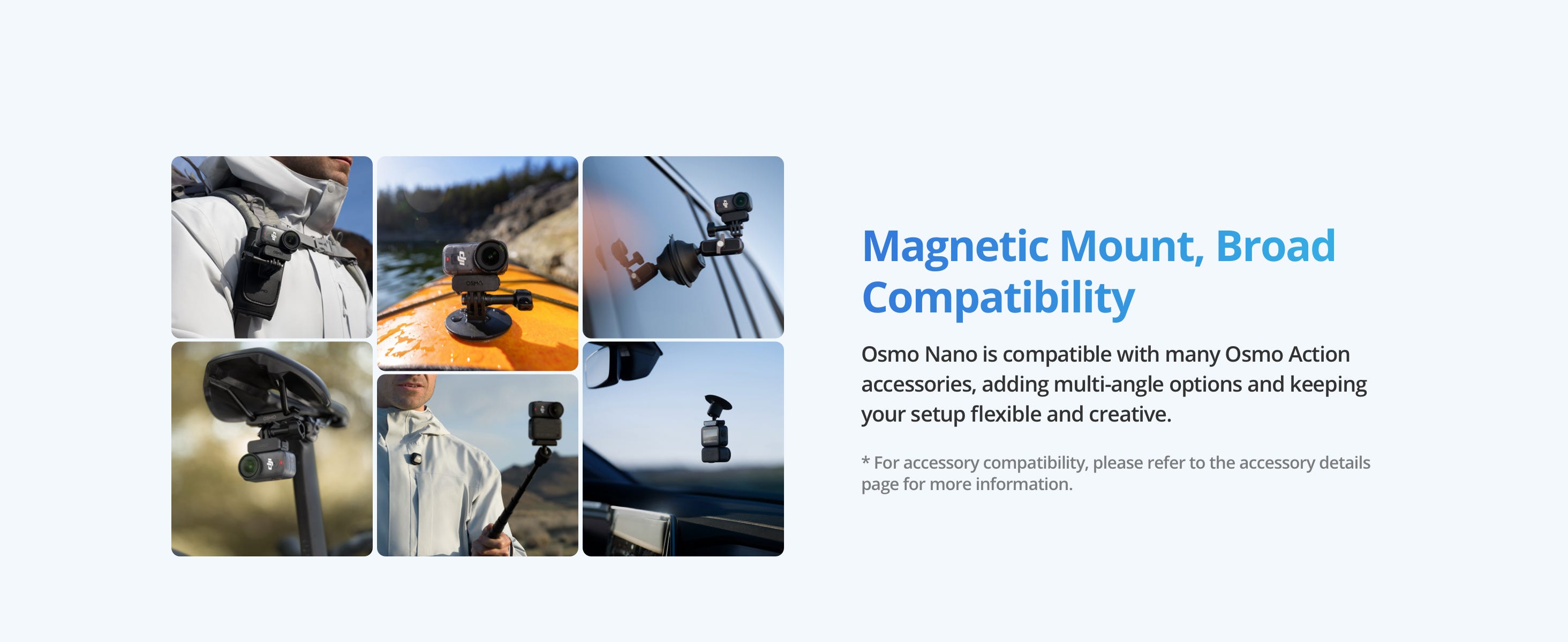 DJI Osmo Nano Action Camera magnetic mount compatibility