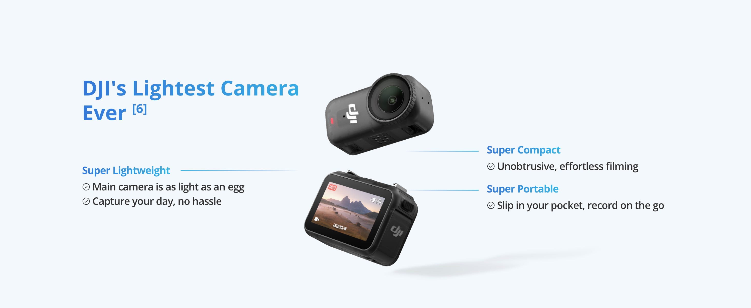 DJI Osmo Nano Action Camera is super lightweight