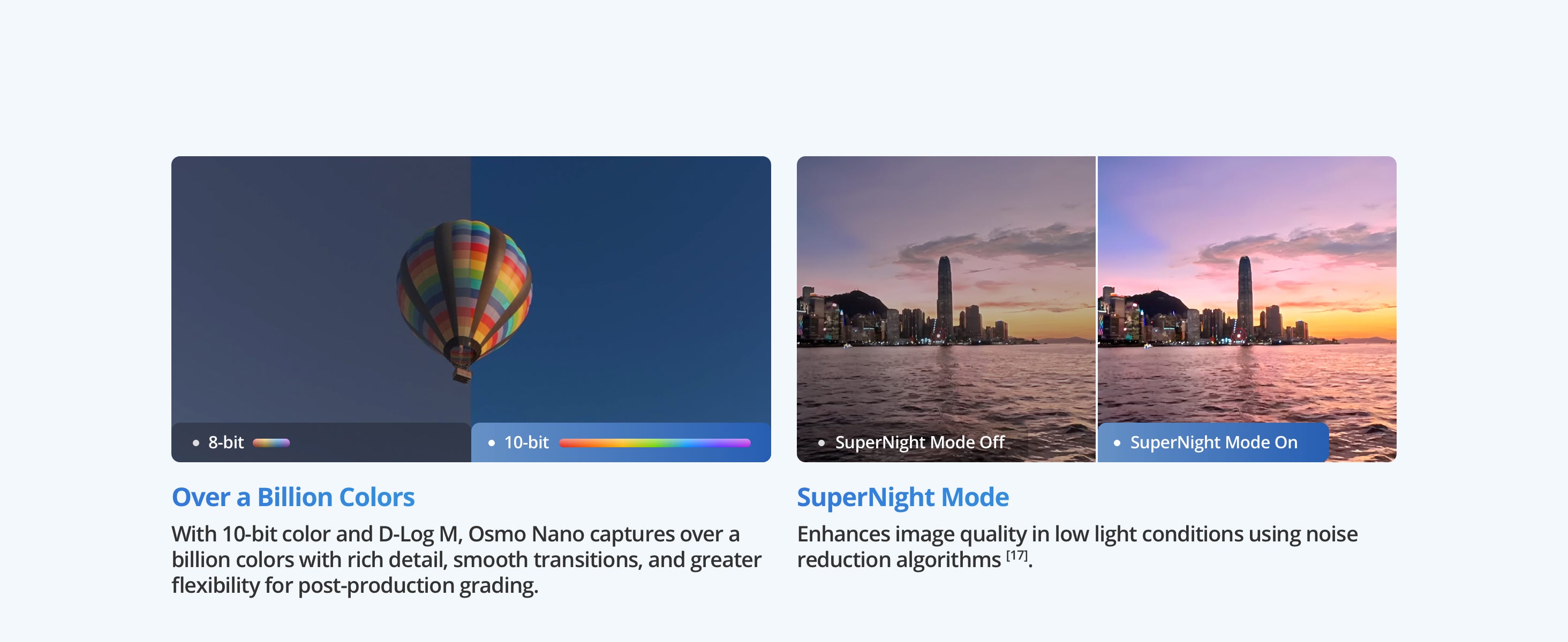 DJI Osmo Nano Action Camera captures over a billion colors