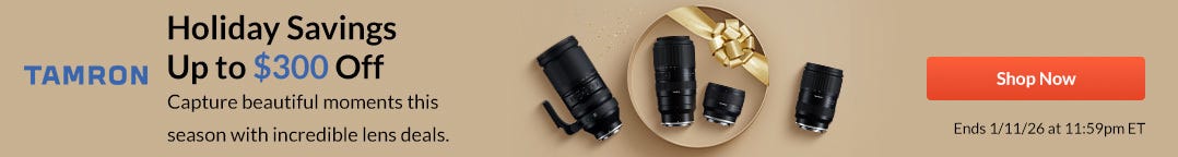 Tamron Holiday Savings