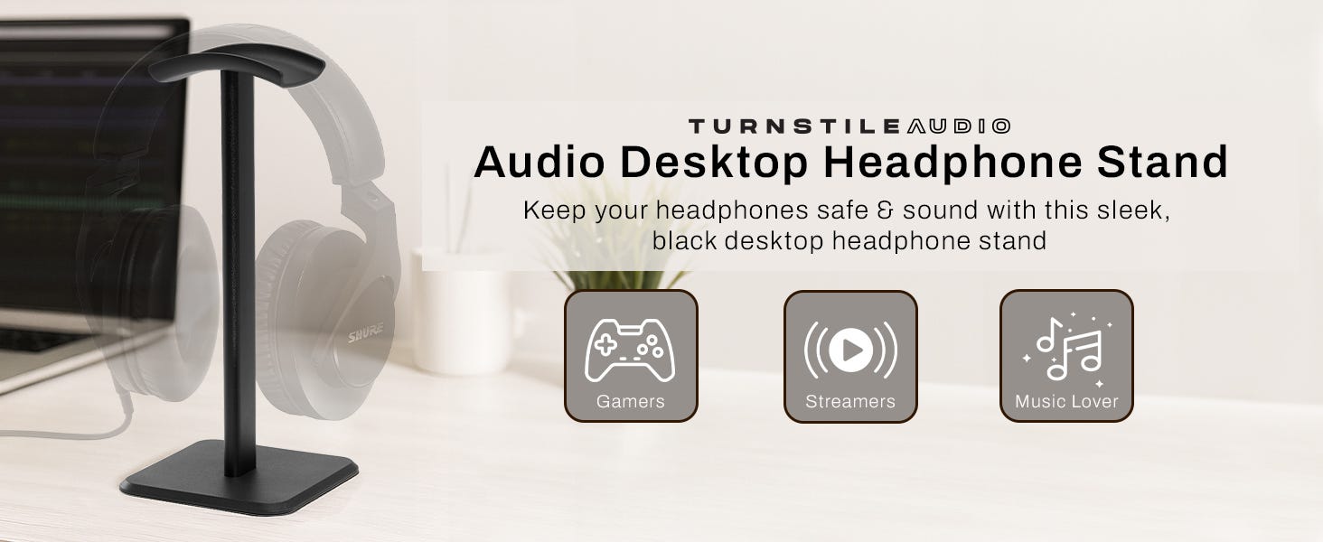 Desktop Headphone Stand (Black) 