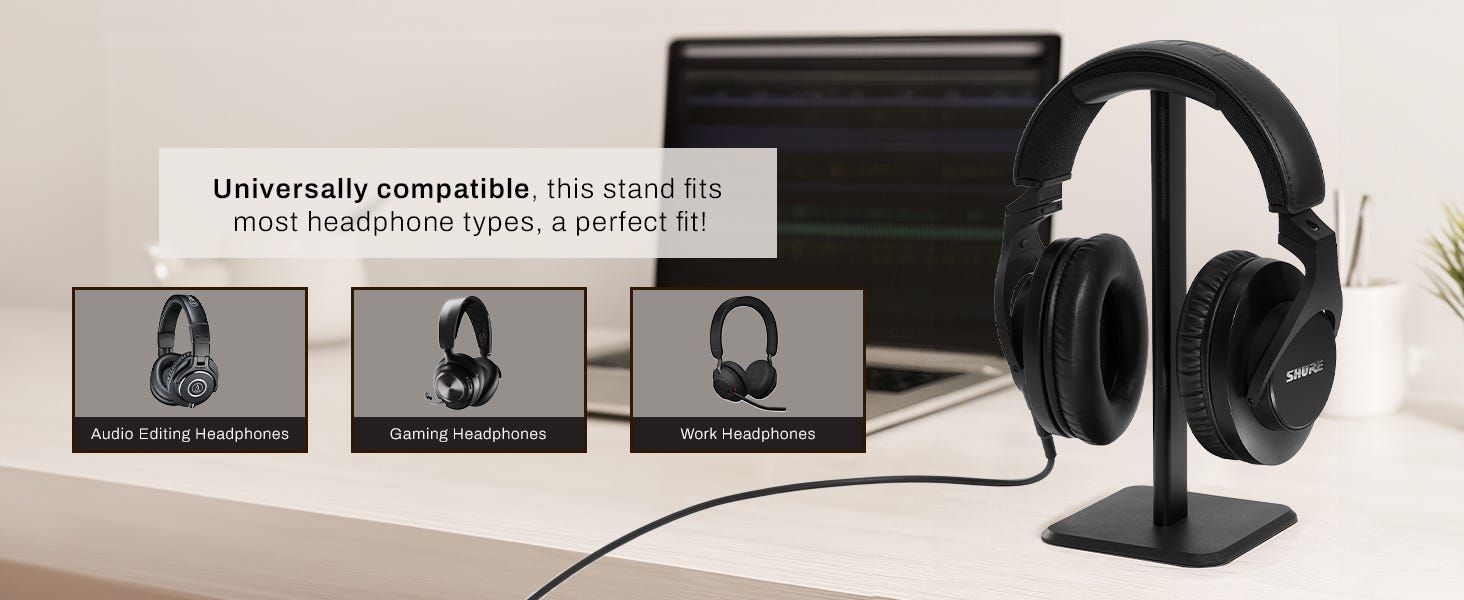 Desktop Headphone Stand (Black) 
