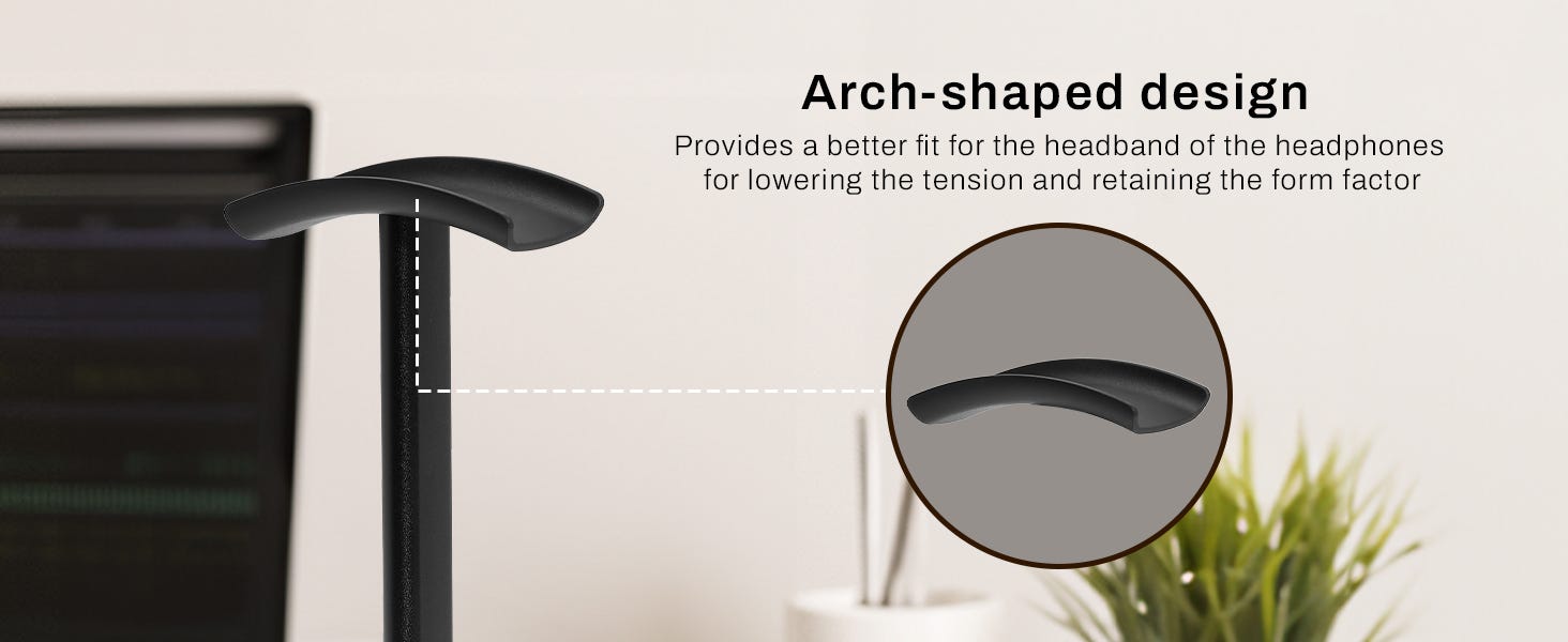 Desktop Headphone Stand (Black) 