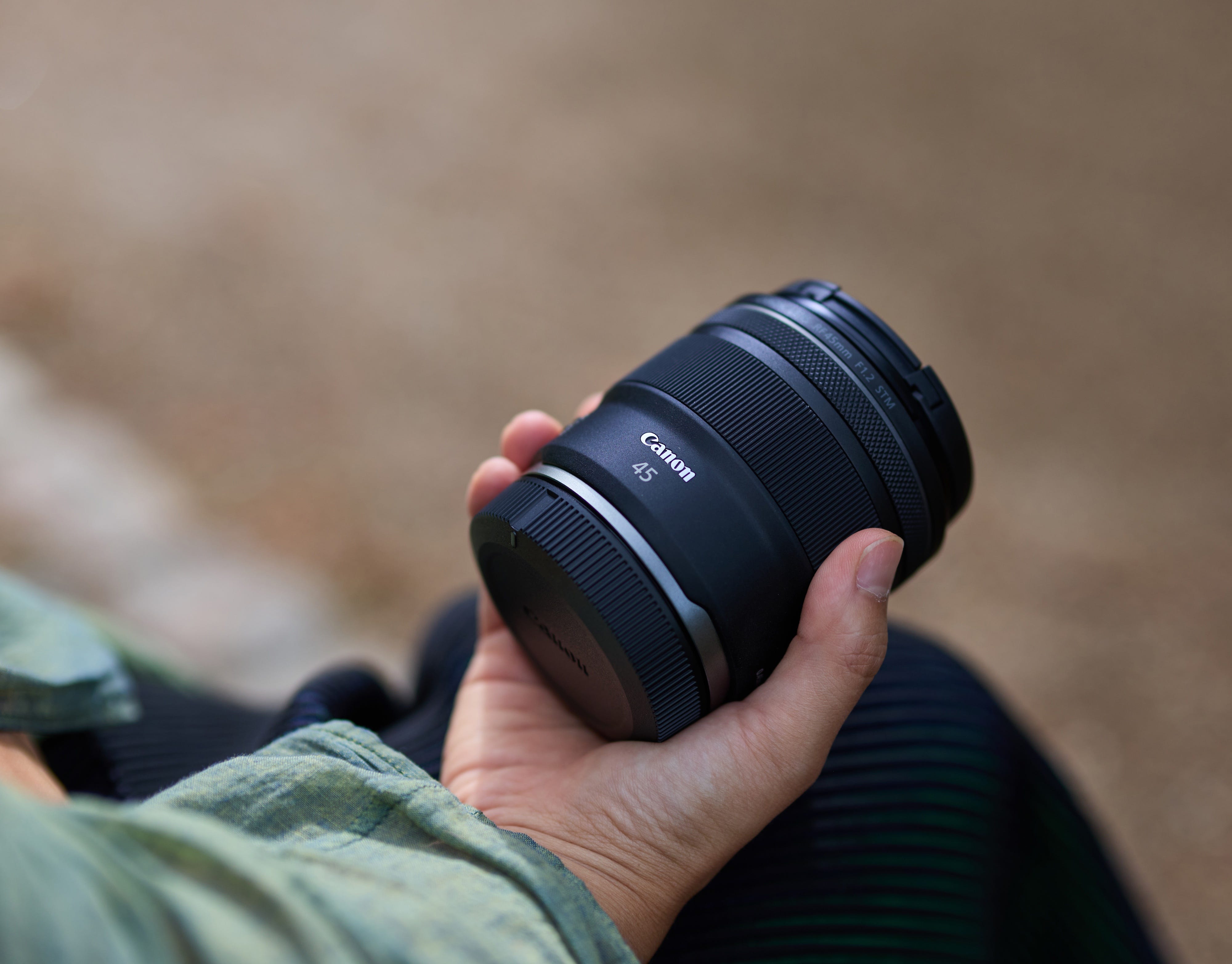 Canon RF 45mm F1.2 STM Lens is compact and light