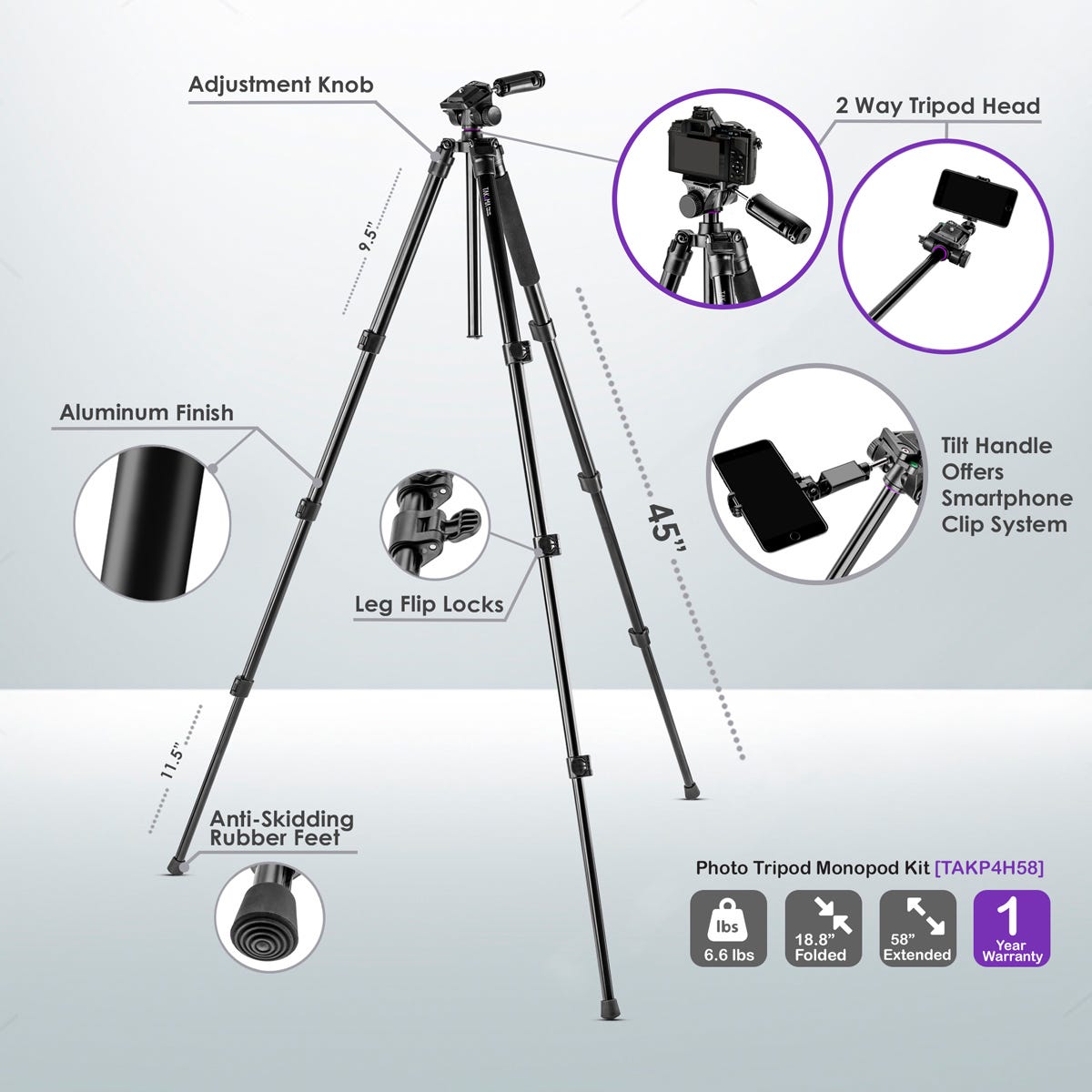 takama flip-zip monopod tripod combo