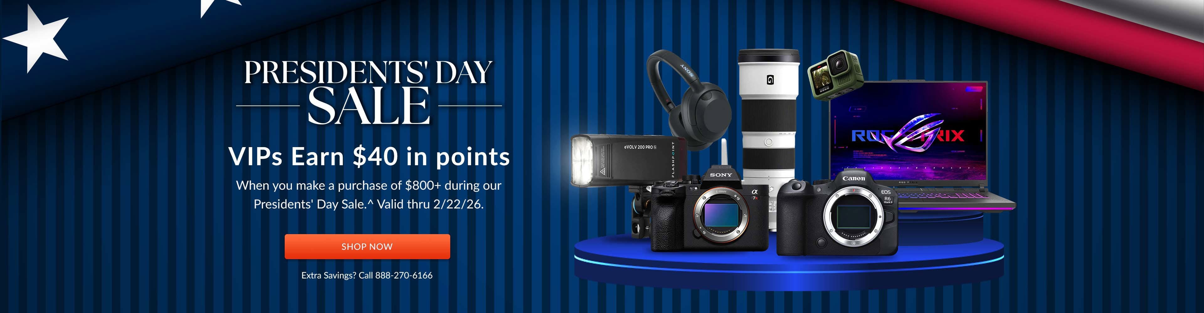 Pres day sale with call and save