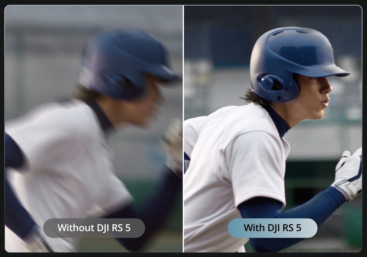 DJI RS 5 Stabilizer Enhanced Algorithm