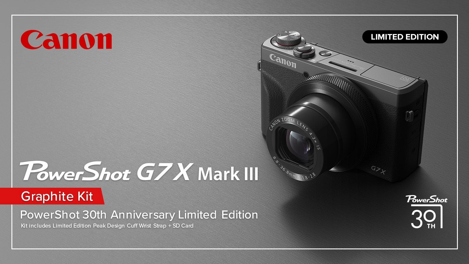 PowerShot G7 X Mark III Graphite Kit 