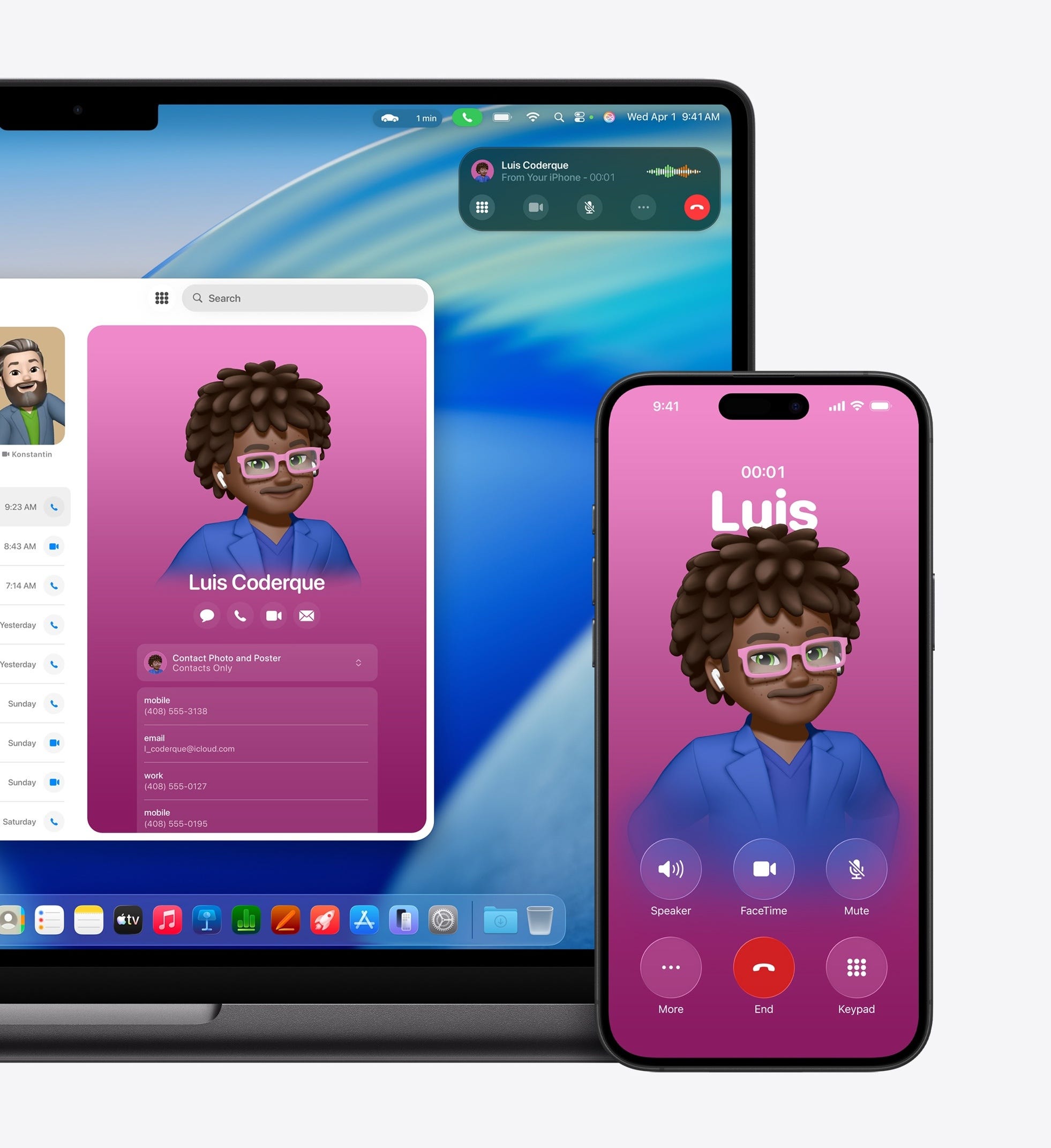MacBook Pro works with iPhone