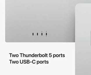 Apple Studio Display XDR ports