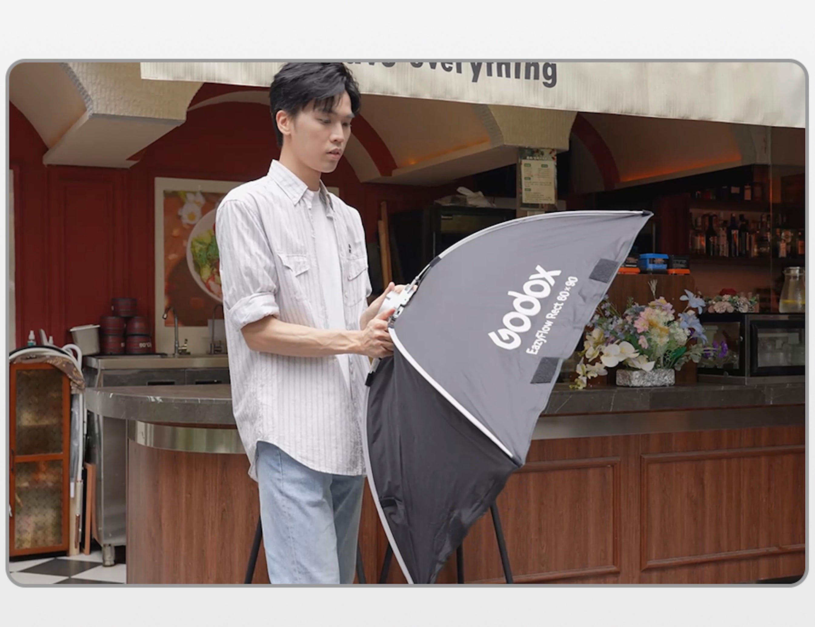 Godox EazyFlow Foldable Softbox 1-sec setup