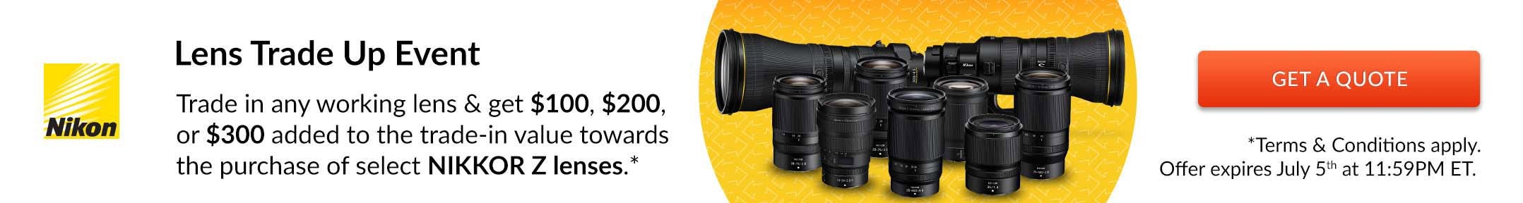 Nikon lens trade in