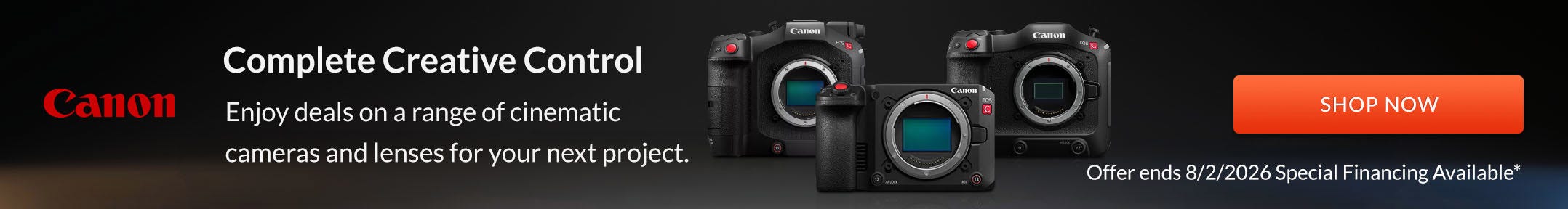 Canon Cinema sale