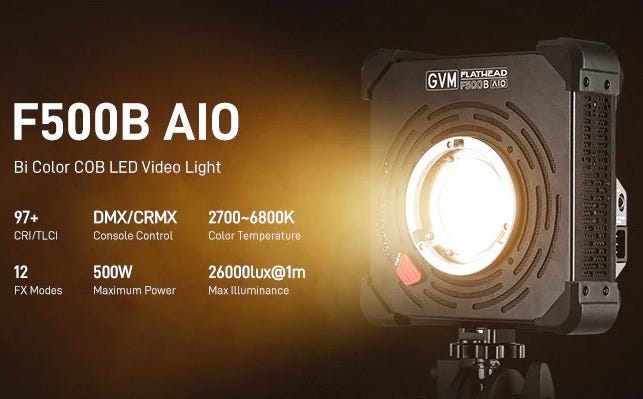 GVM F500B AIO Monolight exceptional light quality