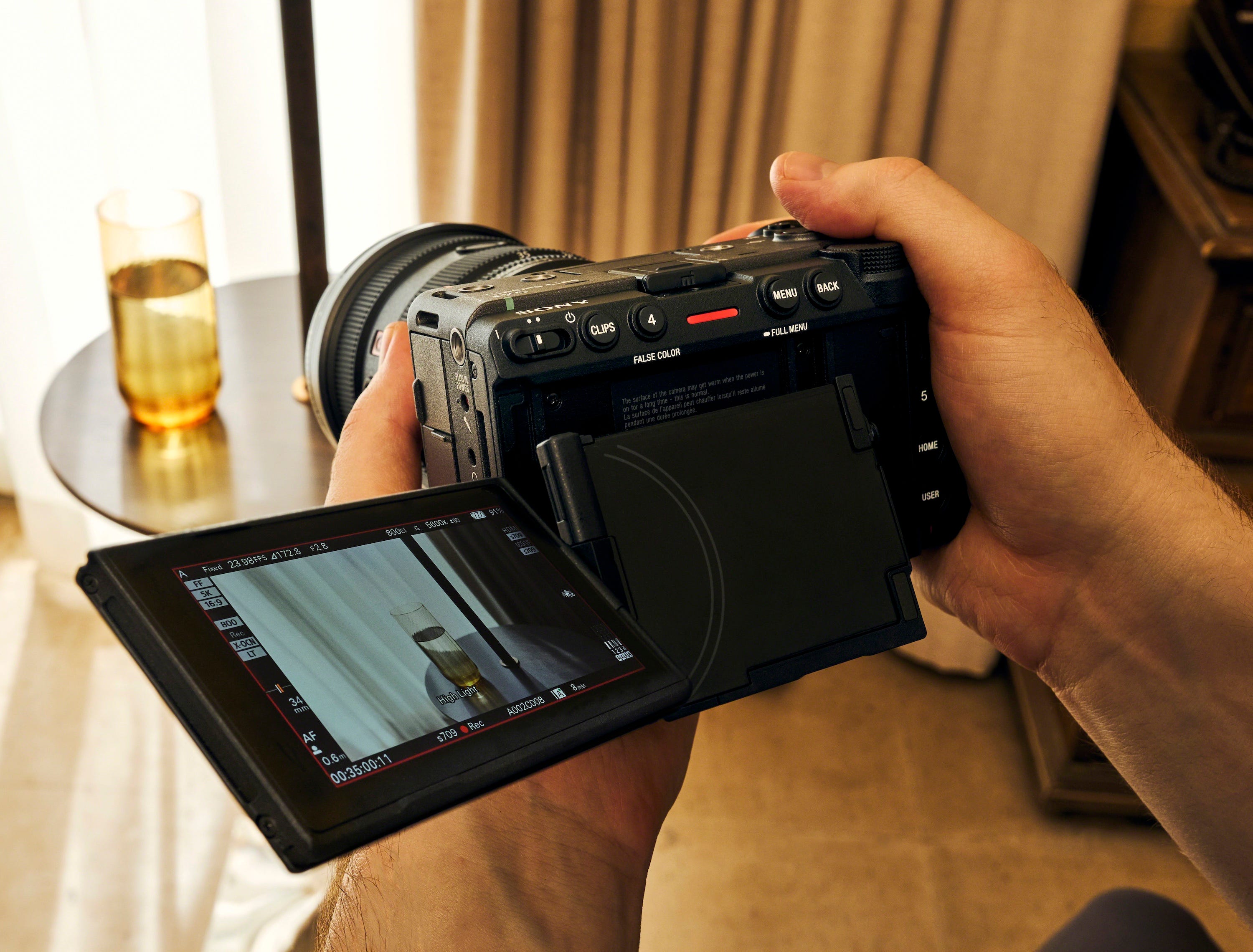 Sony FX5 Cinema Camera LCD monitor