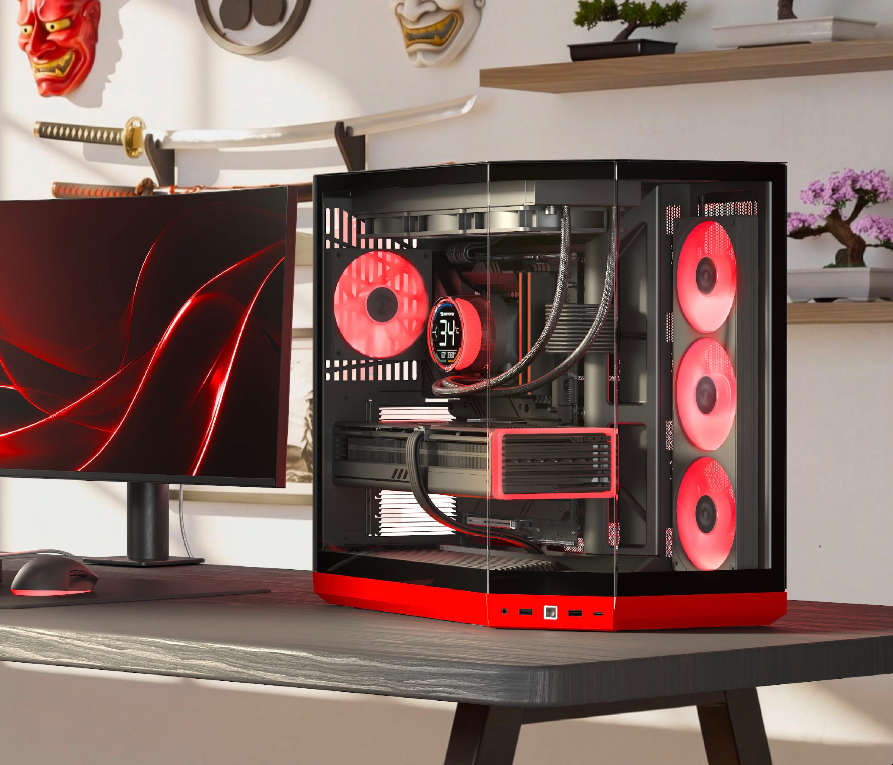 Hyte Y50 RGB PC Case optimized airflow