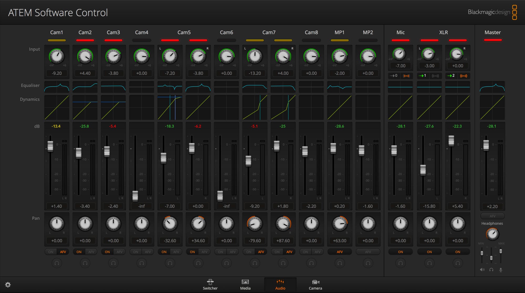 Mix audio from all sources in real time!