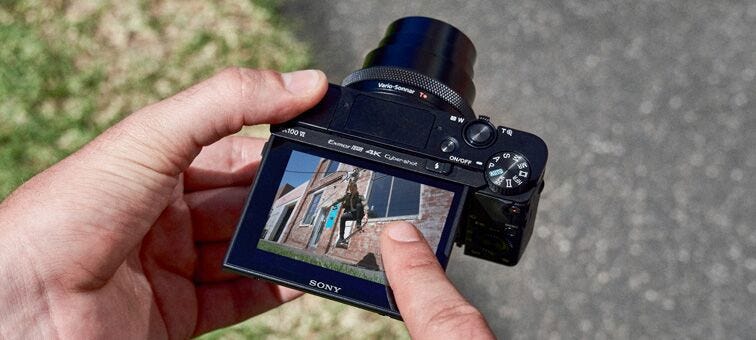 Touch Shutter on tiltable LCD monitor