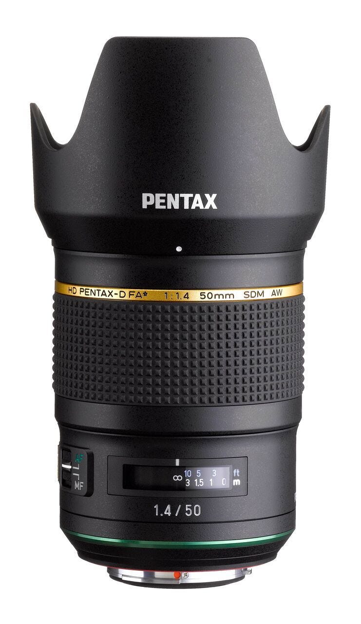 Pentax HD Pentax-D FA 50mm f/1.4 SDM AW Lens, Black 21260 Pentax HD Pentax-D FA 50mm f/1.4 SDM AW Lens, Black 21260