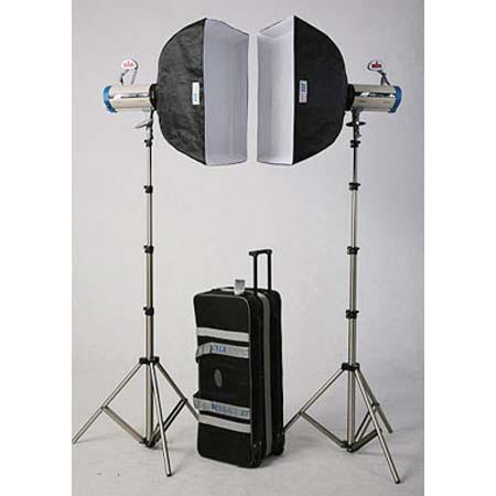 JTL DL 1000 Versalight D Kit with 2 D 501 500ws Monolights, Stands, Softboxes & Wheeled Carrying Case. 921002 1
