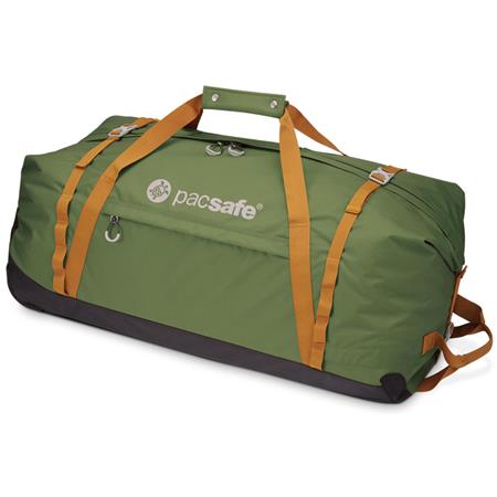 Pacsafe Duffelsafe AT120 Anti Theft Wheeled Adventure Duffel Bag, Olive/Khaki 22120505